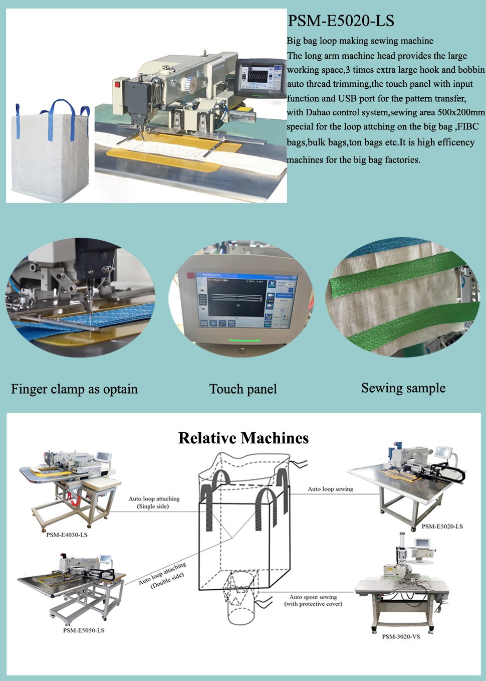 Big bag loop making sewing machine Big bag loop making sewing machine